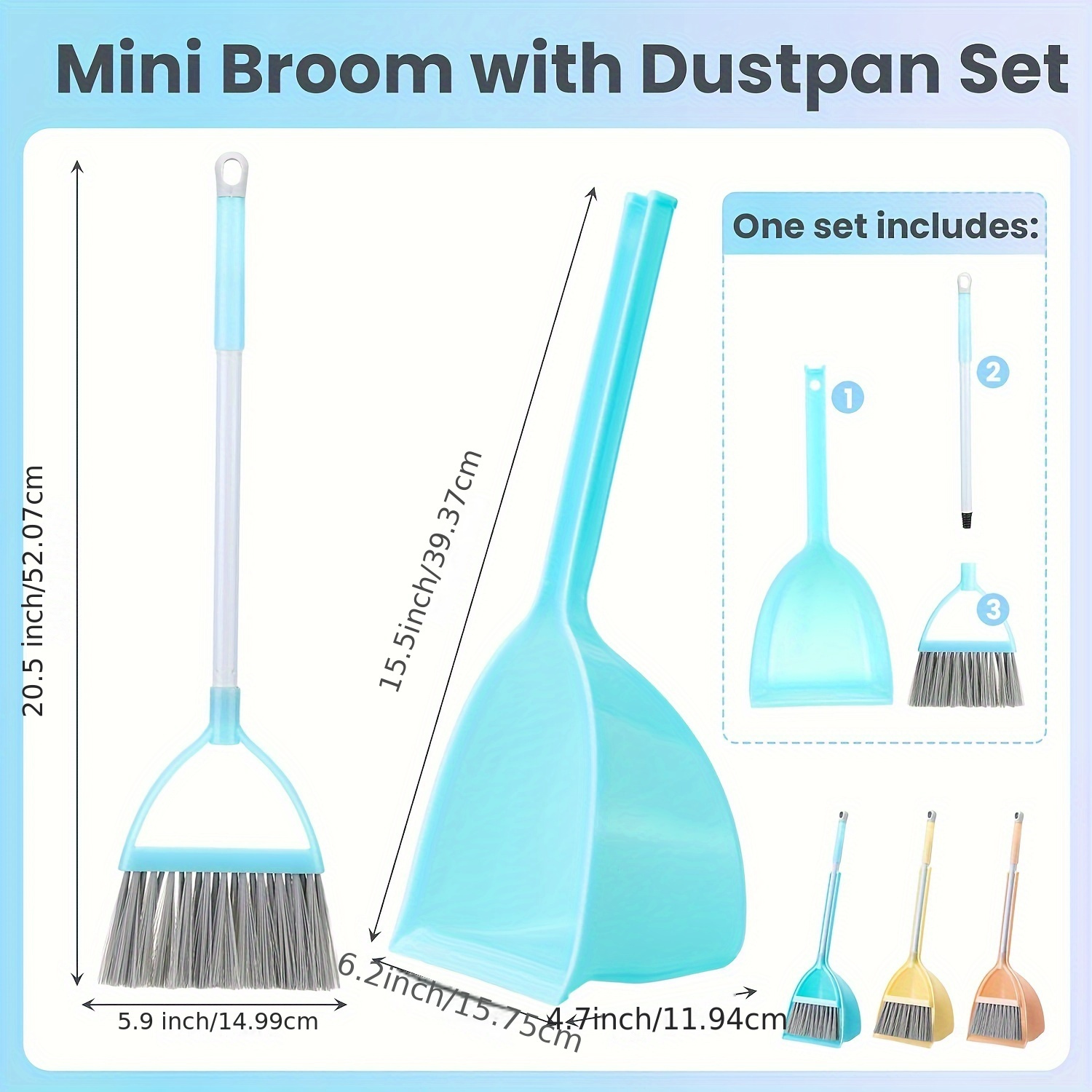 Mini Cleaning Brush And Dustpan Set - SPPY088W - IdeaStage Promotional  Products