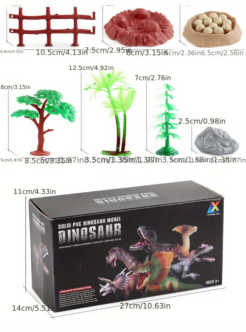 Conjunto de brinquedos Reign Mini Dragon Rampage, figura de ação de mini  dinossauro e função de separação, conjunto de presente de brinquedo,  decoração de modelo de caixa de presente de família de