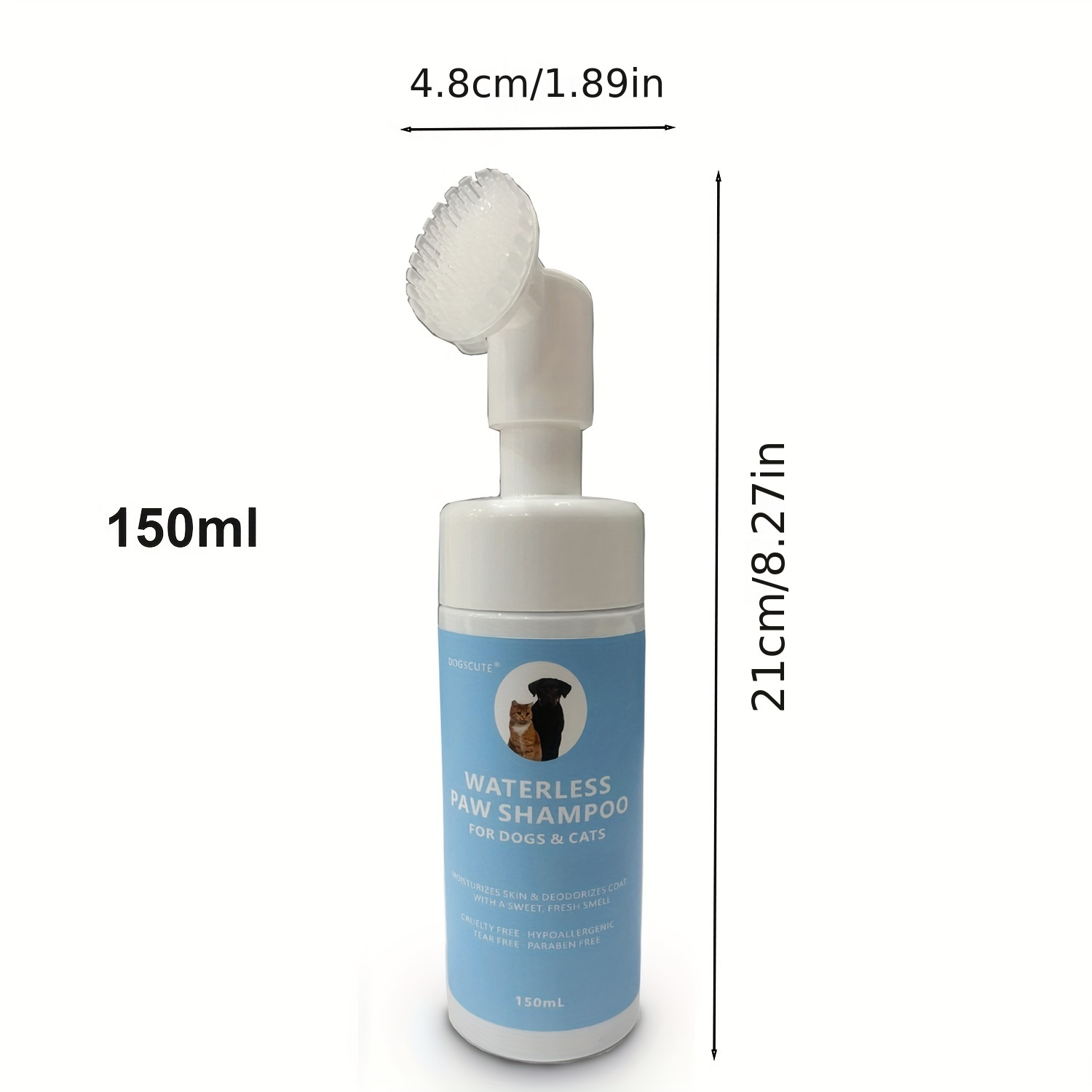 Image of Cleaner, Dog And Paw Cleaner, Waterless Shampoo And Paw Brush, Dog Foot Care Cleaner