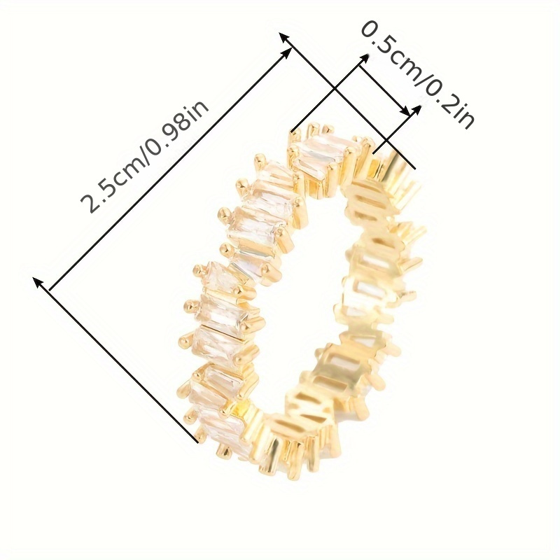 Geometric Zirconia Ring Women, Elegant Silver Jewelry