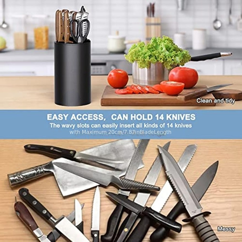 RedCall Soporte universal para cuchillos de cocina para cajón, bloque  universal de cuchillos sin cuchillos, organizador de cuchillos de bambú  para el