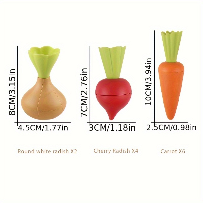 12 Play Kitchen Toys Simulated Carrot and Onion Planting Educational Activities