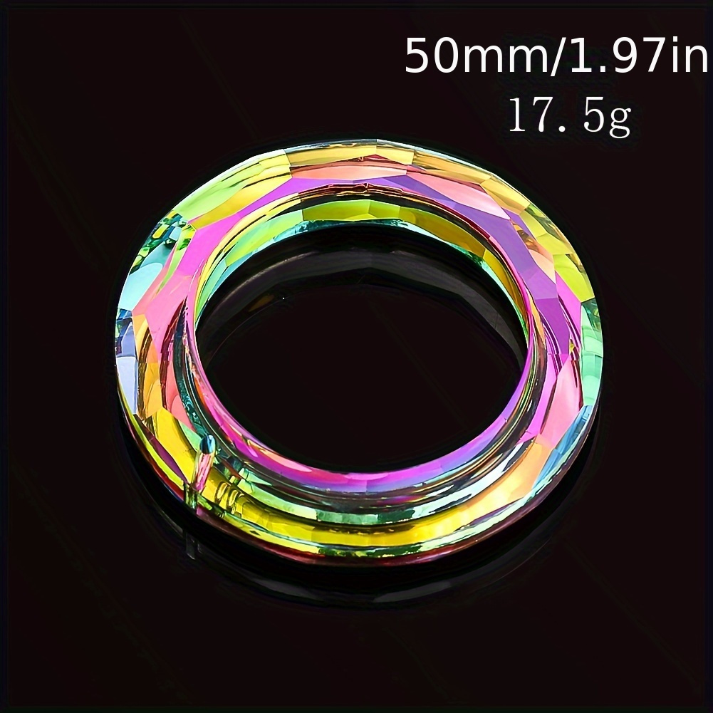 Themed Glass Suncatcher, 50mm Round Crystal Prism , Chandelier Parts Lamp Pendant For Garden Window Hanging Decor