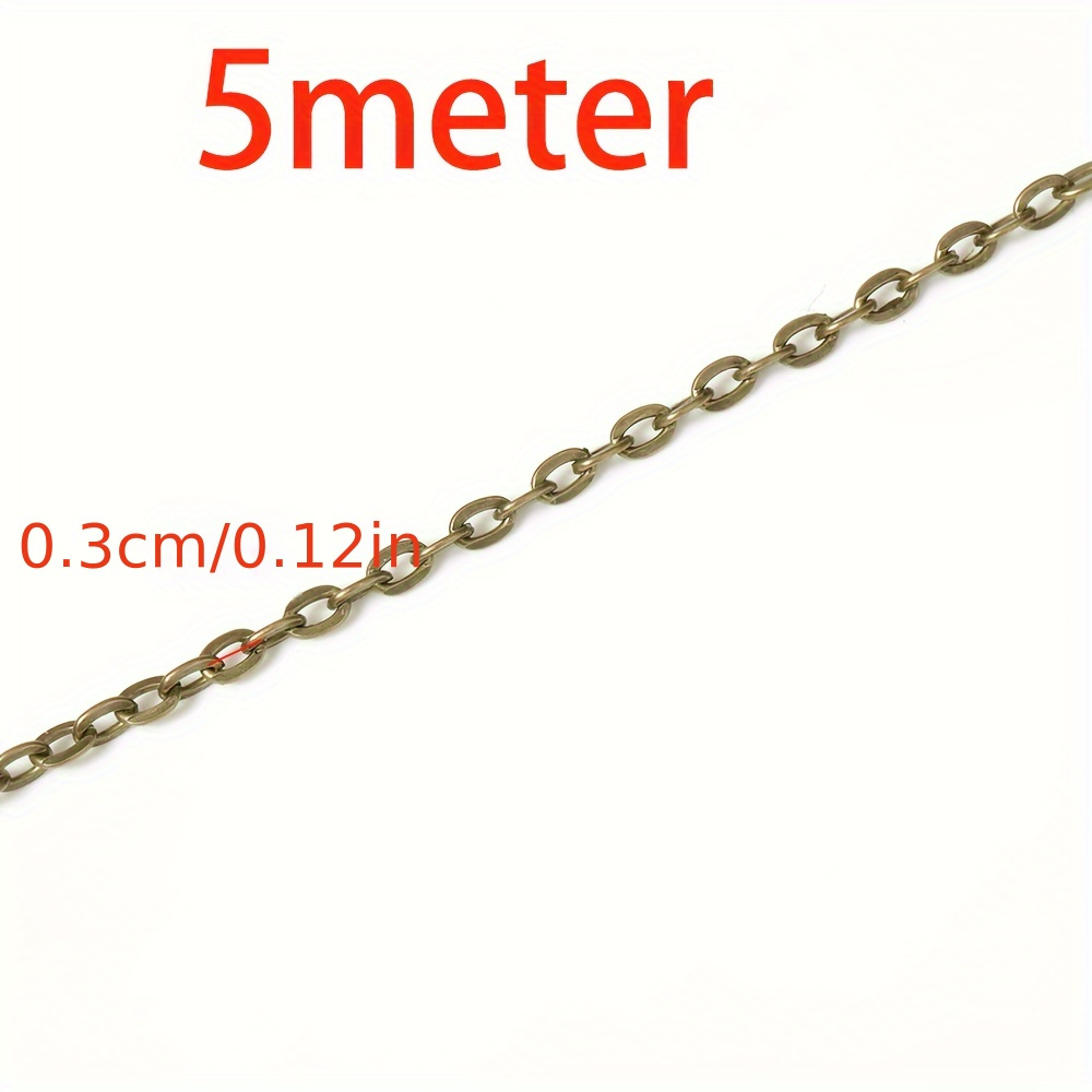 5meters Metal Chains Antique Bronze Plated Stainless Steel - Temu
