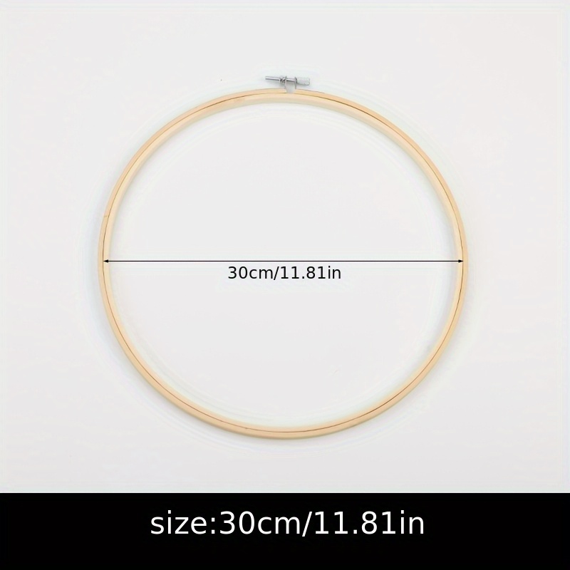 1pc Adjustable Bamboo Embroidery Hoop, Large 23cm-33cm Natural Bamboo Stitch Frame For Diy Crafts, Wall Decor, And Handmade Projects – Perfect Gift For Crafters, Back To School, Or New Year’s