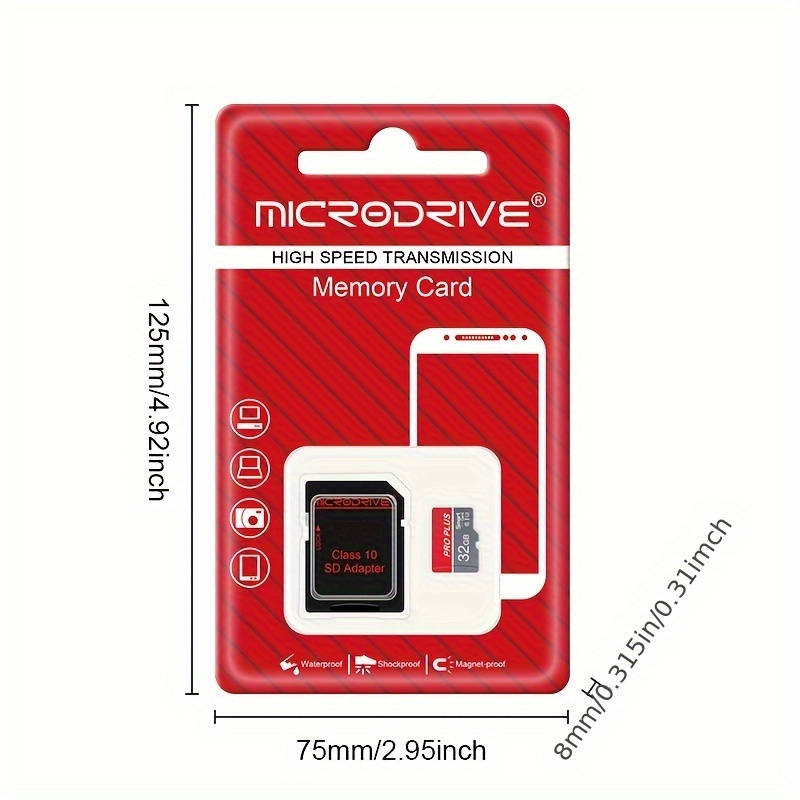 MicroDrive Brand Gray Red high speed Micro TF SD Card 8GB 16GB 32GB 64GB 128GB 256GB Memory Card U3 Class 10 memory mini SD Card for SD adapter