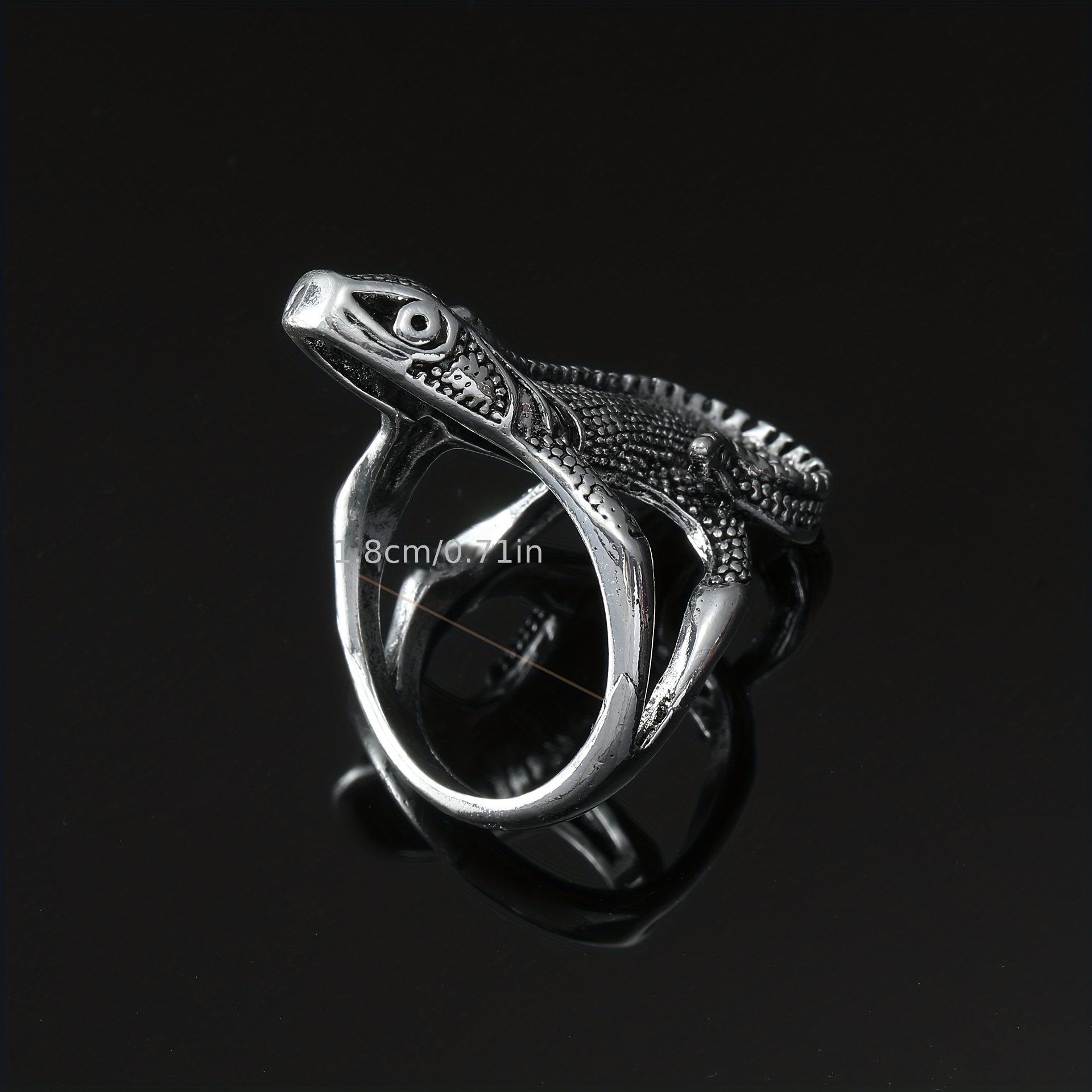 1pc Punk Fish Design Ring For Women For Daily Decoration