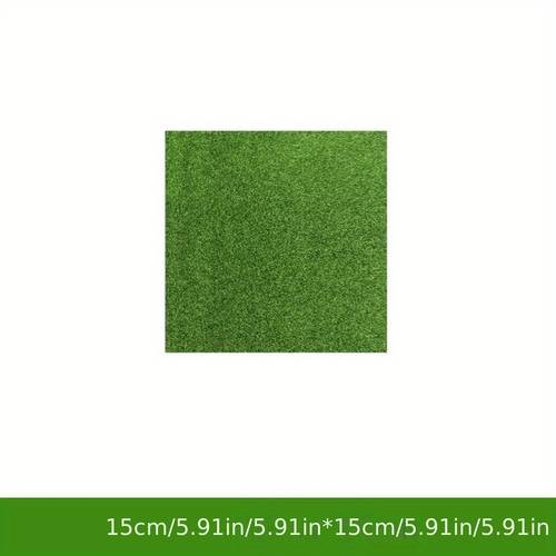 kunstgras-matten, 15.24x15.24cm, pp-kunststoff-gras für miniaturlandhausgarten, diy-puppenhaus-landschaftsgestaltung, aquariendekoration