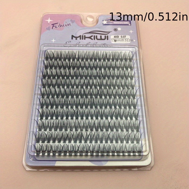 200Pcs 40D 12-16mm D Curl Cluster Lashes Soft&Natural False Eyelashes