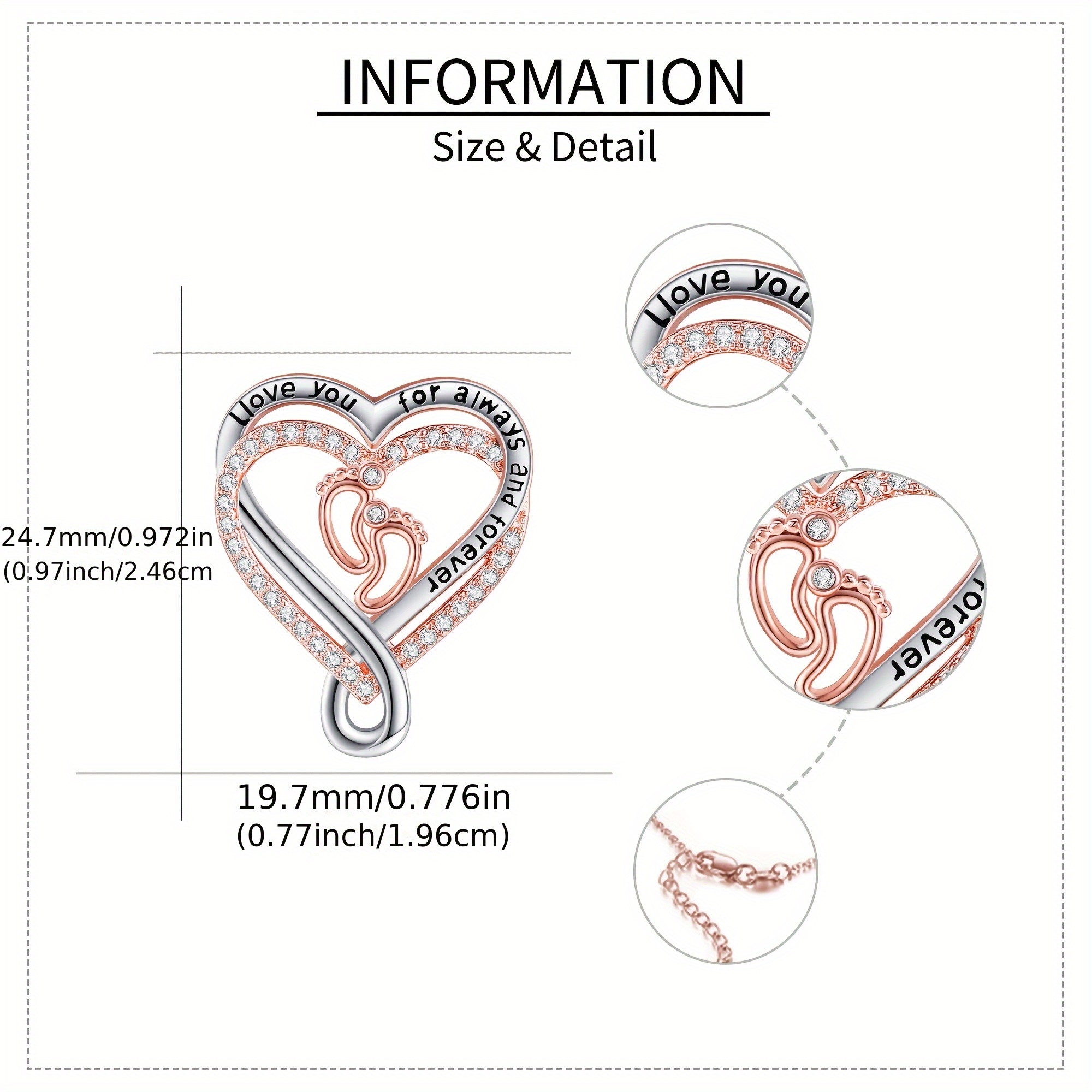 S925 Sterling Silver Footprint Necklace — Gift for Expecting Mothers