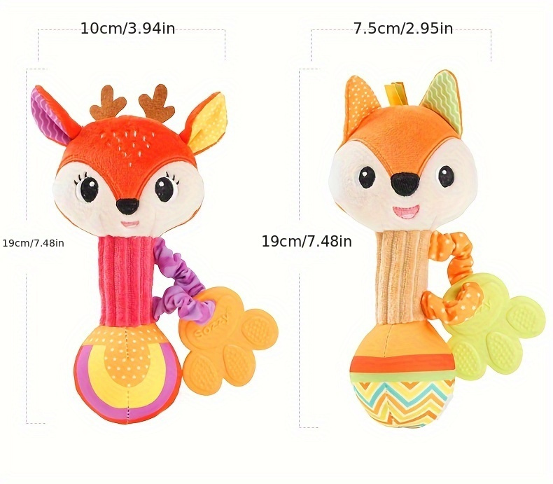 grasping stick plush doll toy puzzle   bell hand shake bell details 5