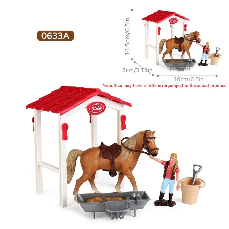 Farm Stable Home Model Action Figures Stuffed Animal Animal Horseman  Typical Educational Kids Toy Gift | Check Out Today's Deals Now | Temu  Canada