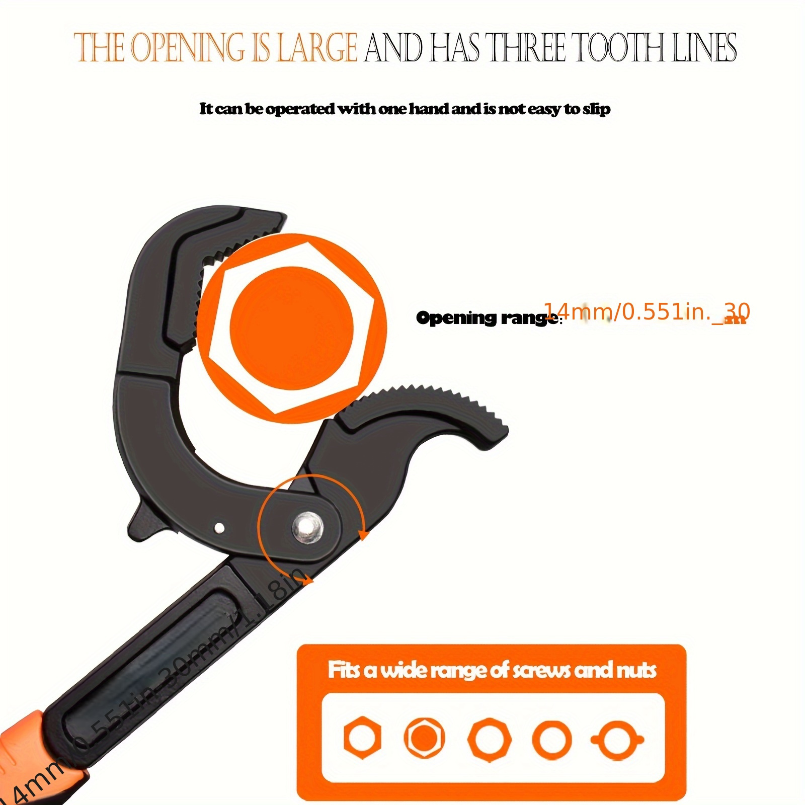 10 inch 14 inch multi functional universal wrench set durable metal construction anti shock resistant break resistant with adjustable jaw for plumbing and pipe repair details 5