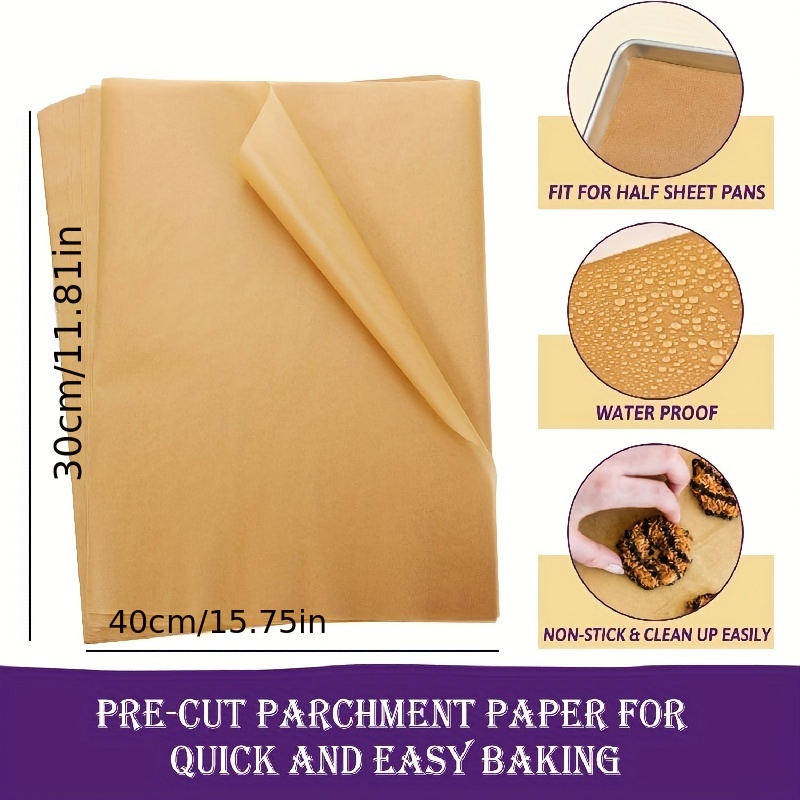 Unbleached Parchment Paper Square Baking Sheets Precut Non - Temu