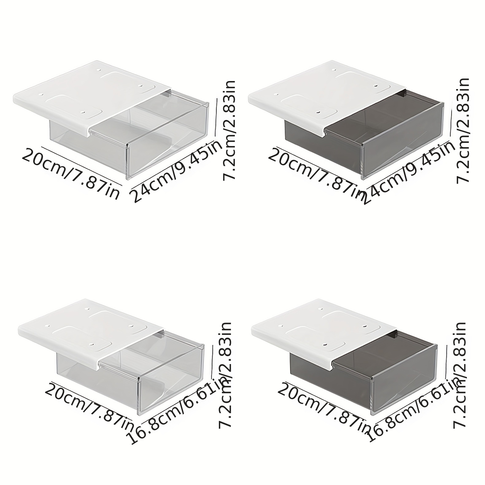 Deep Under Table Drawer Type Storage Box Deep Large And - Temu