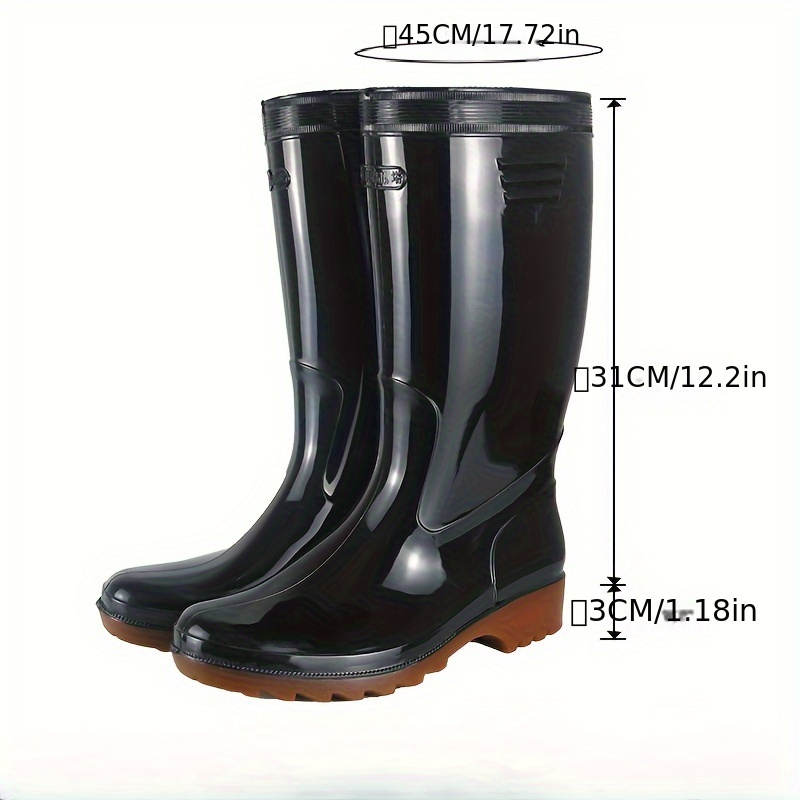 Rain Boots For Men, Waterproof Anti-Slipping Knee-high Rubber Boots For Outdoor, Fishing Work And Garden Shoes