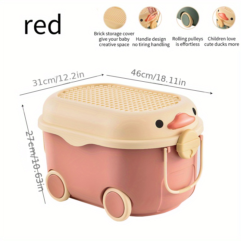 1psc Christmas Gift Cute Duck Storage Box Sorting Box - Temu