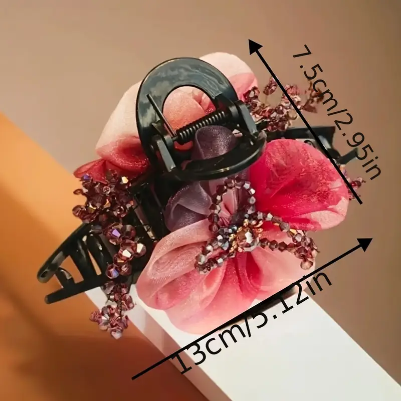 elegant chinese style hairpin with large red flowers womens day or as a gift for her Product details 6
