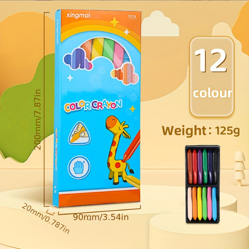 6 Color Dinosaur Shape Crayons Student Not Dirty Hand - Temu