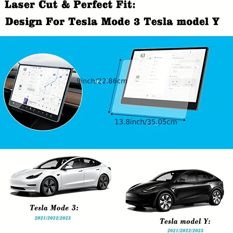 Tesla Model Y und Model 3 Displayschutzfolie matt aus gehärtetem