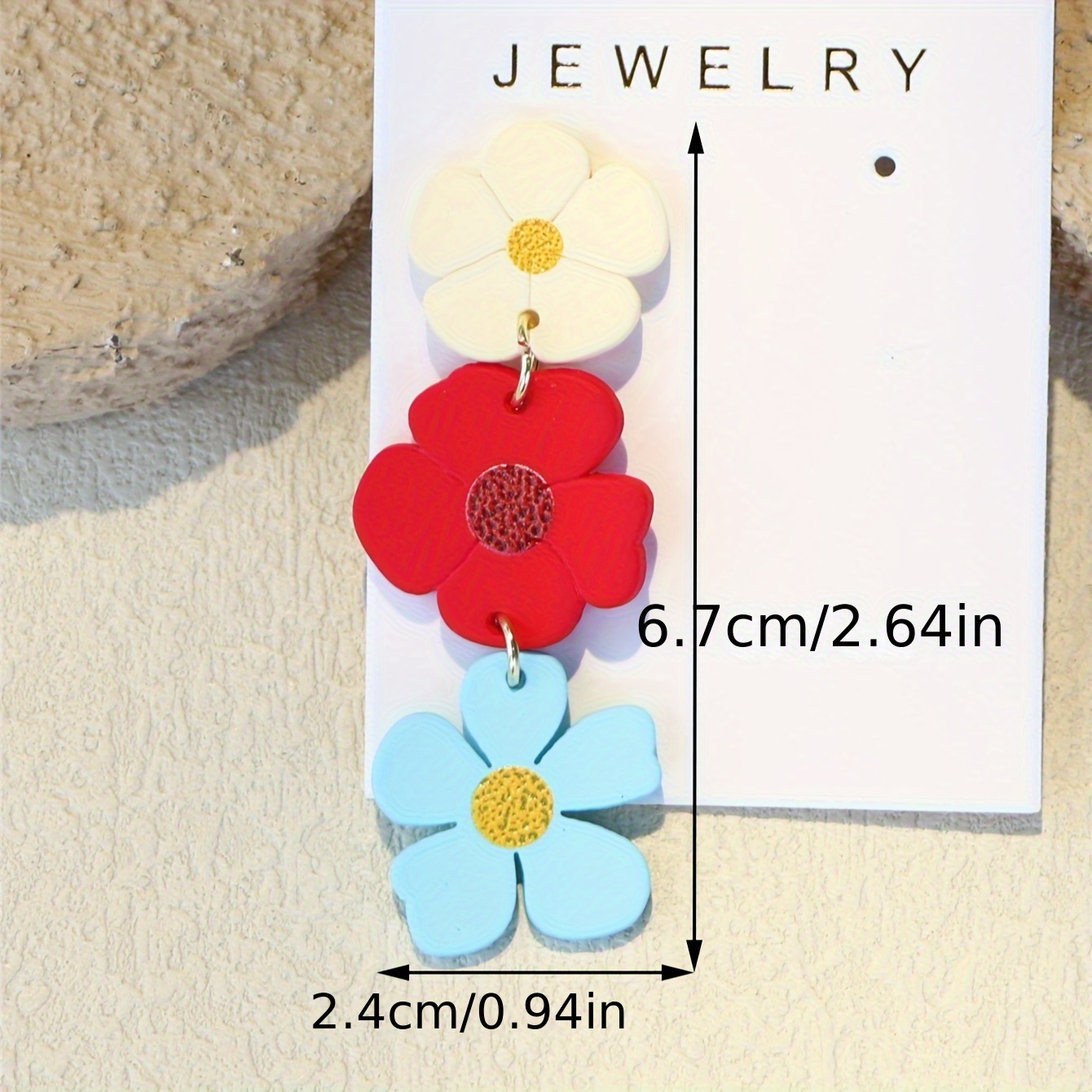 Women's Triple-Layer Cute Temperament Acrylic Earrings