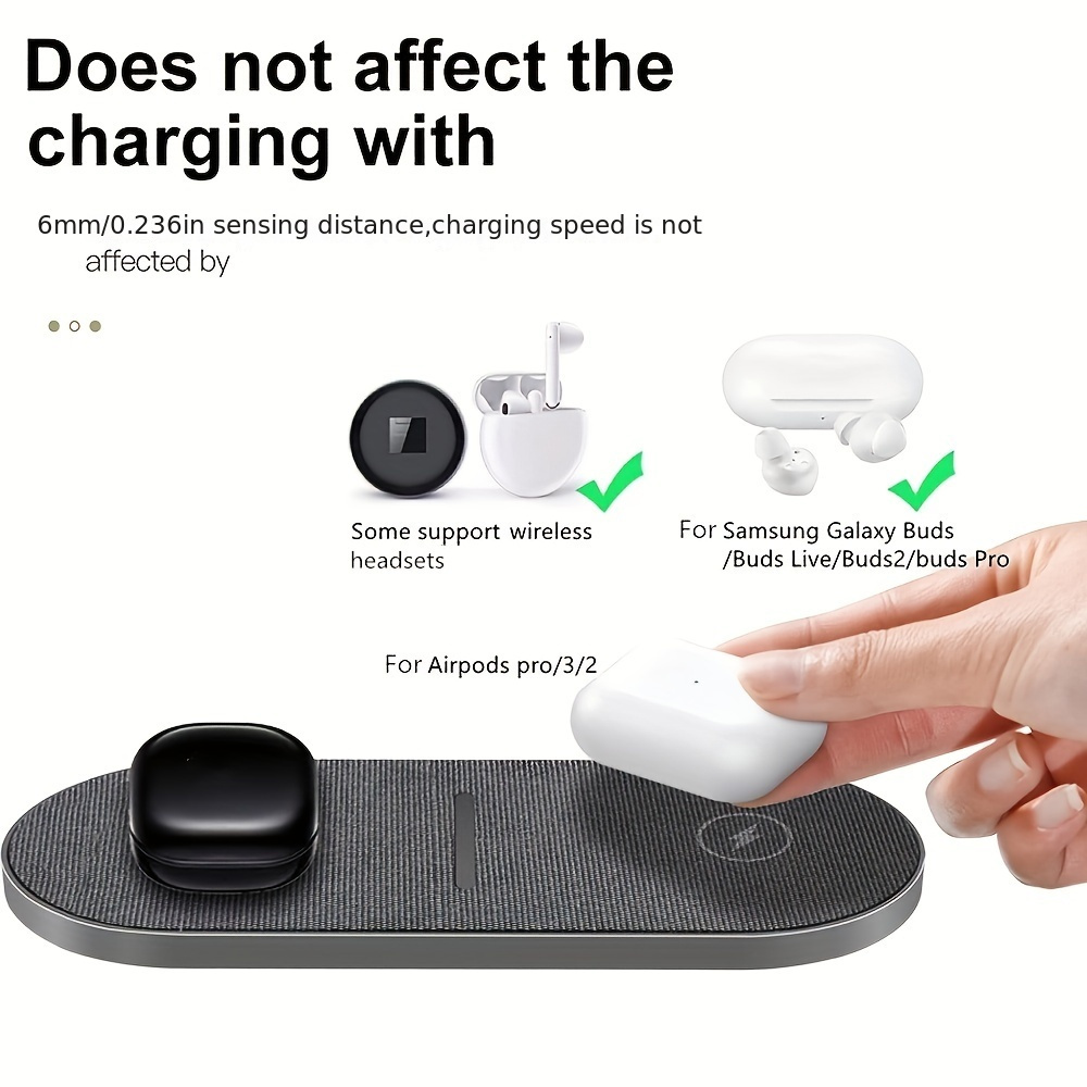 dual wireless charger pad fast wireless charging mat Temu