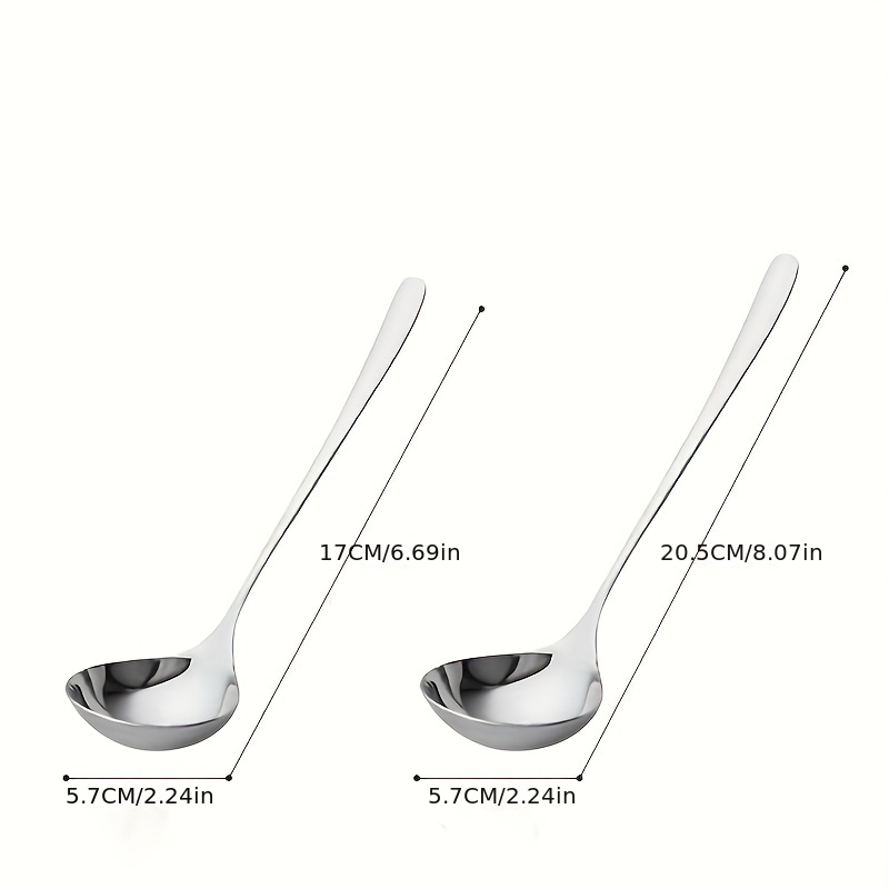 304 Stainless Steel Noodle Soup Spoon Cooking Spoon Long - Temu