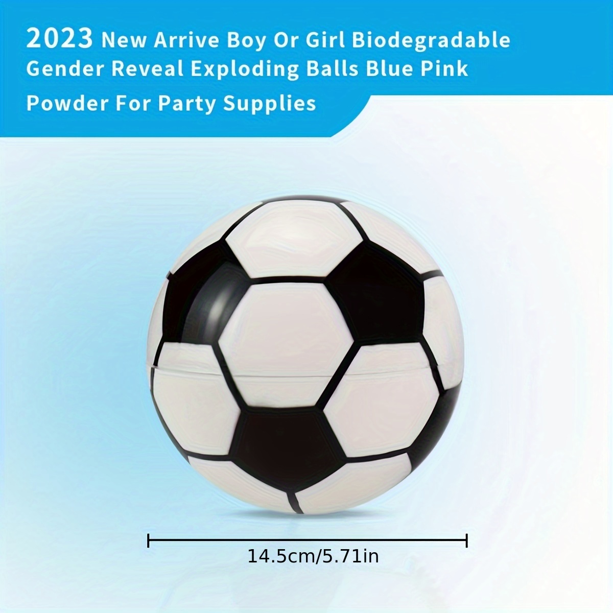 Gender Reveal Soccer Ball - Pink and Blue Kit for Baby Gender