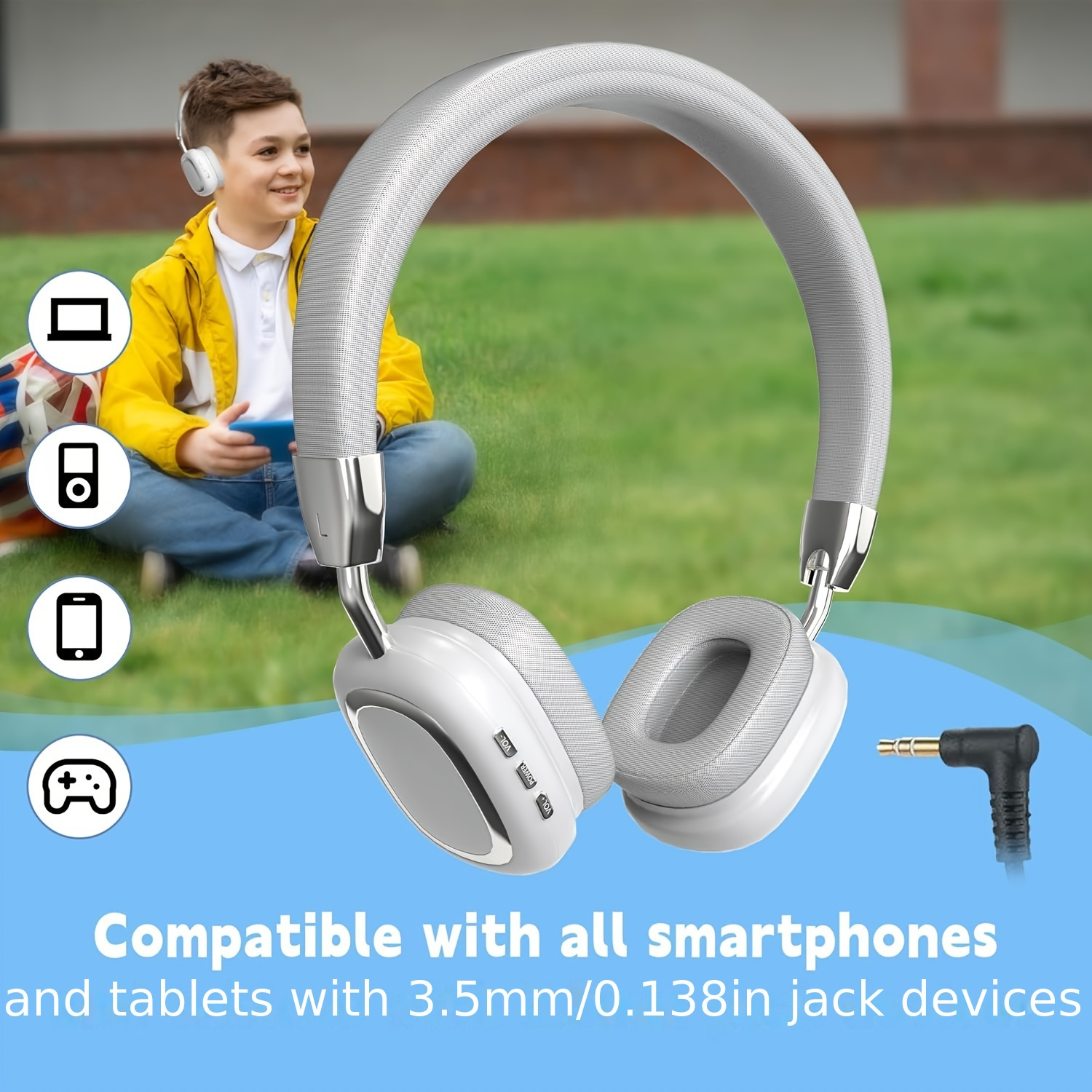 

Wireless On-ear Headphones B35 Stainless Steel Foldable And Rotatable Design With Thickened Earpads, Wireless, Comfortable Sponge Headband, Long- Rechargeable Lithium Polymer Battery