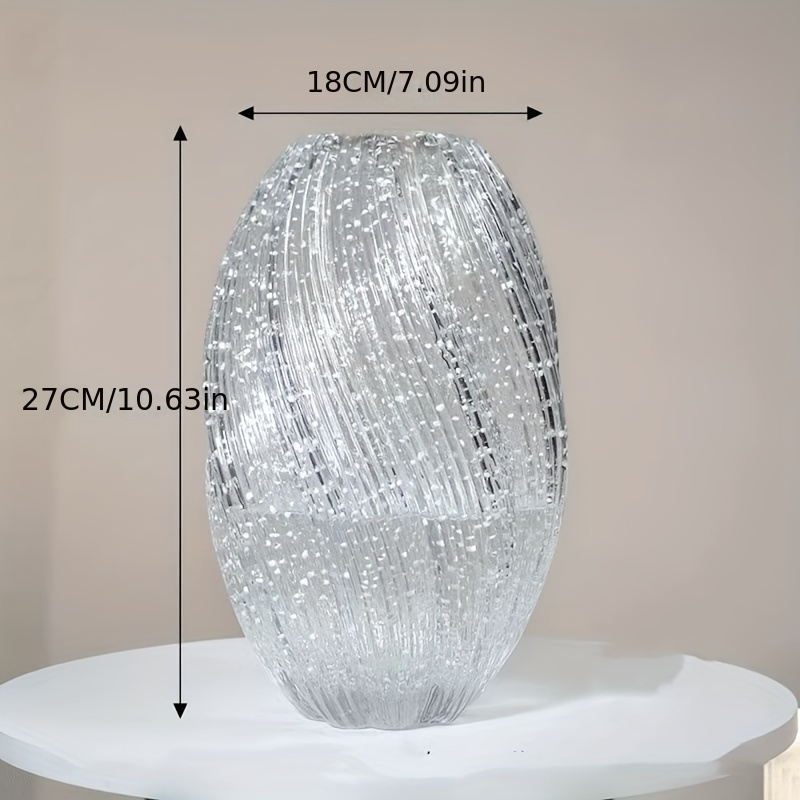 -in-the-dark Spiral Twist Glass Vase Suitable For - Vase, Decorative Art Centerpiece For Table Settings, Weddings & Contemporary Home Decor