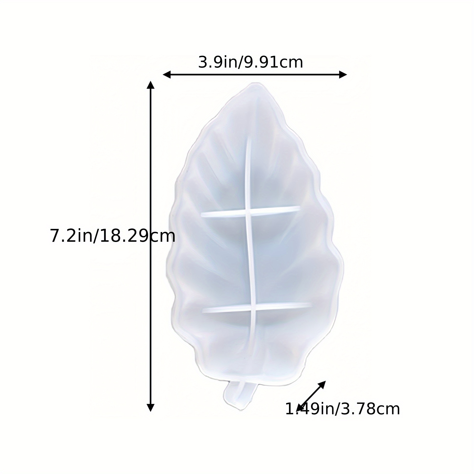 Image of 1pc Diy Leaf-shaped Silicone Mold, Suitable For Concrete, Resin, And Clay Crafts, Ideal For Jewelry And Home Decor, Home Decorations, Decorative Trays