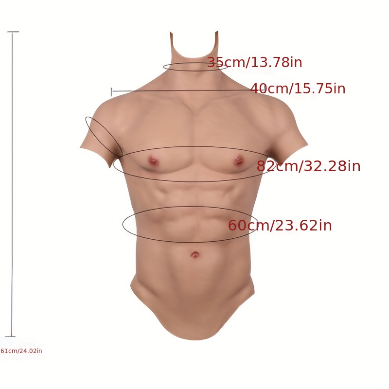 Realistic Silicone Stomach Muscles Cosplay 8 Pack Belly Macho Chest Mens  Artificial Simulation Muscle Skin Silicone Bodysuit - Toys & Games - Temu  Canada