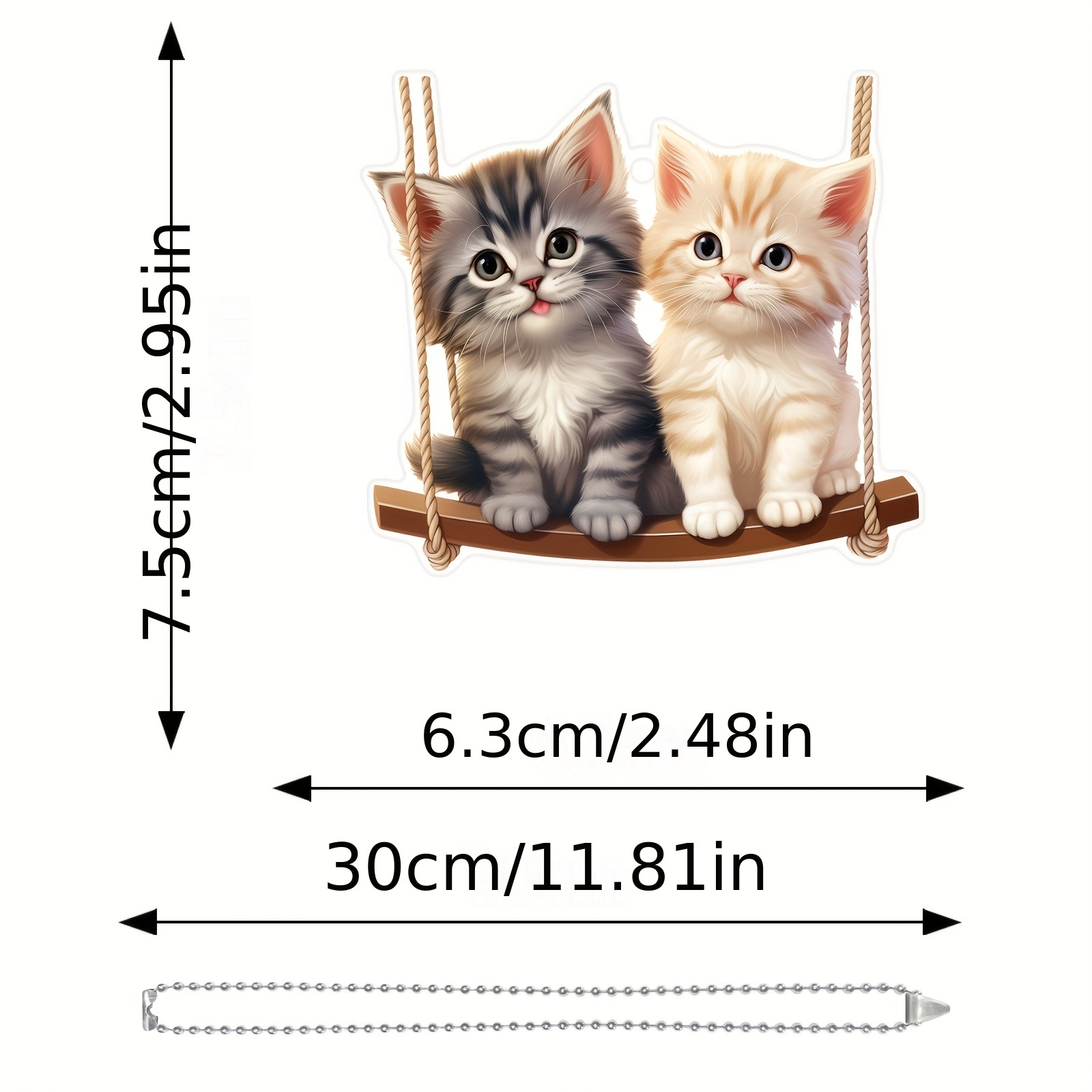 1pc tongue cute kitten acrylic double sided car pendant decorative hanging decorations available daily suspension