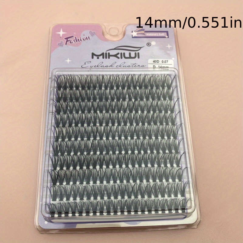 200Pcs 40D 12-16mm D Curl Cluster Lashes Soft&Natural False Eyelashes