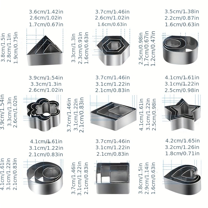 Acheter Emporte-pièces de forme géométrique en acier inoxydable
