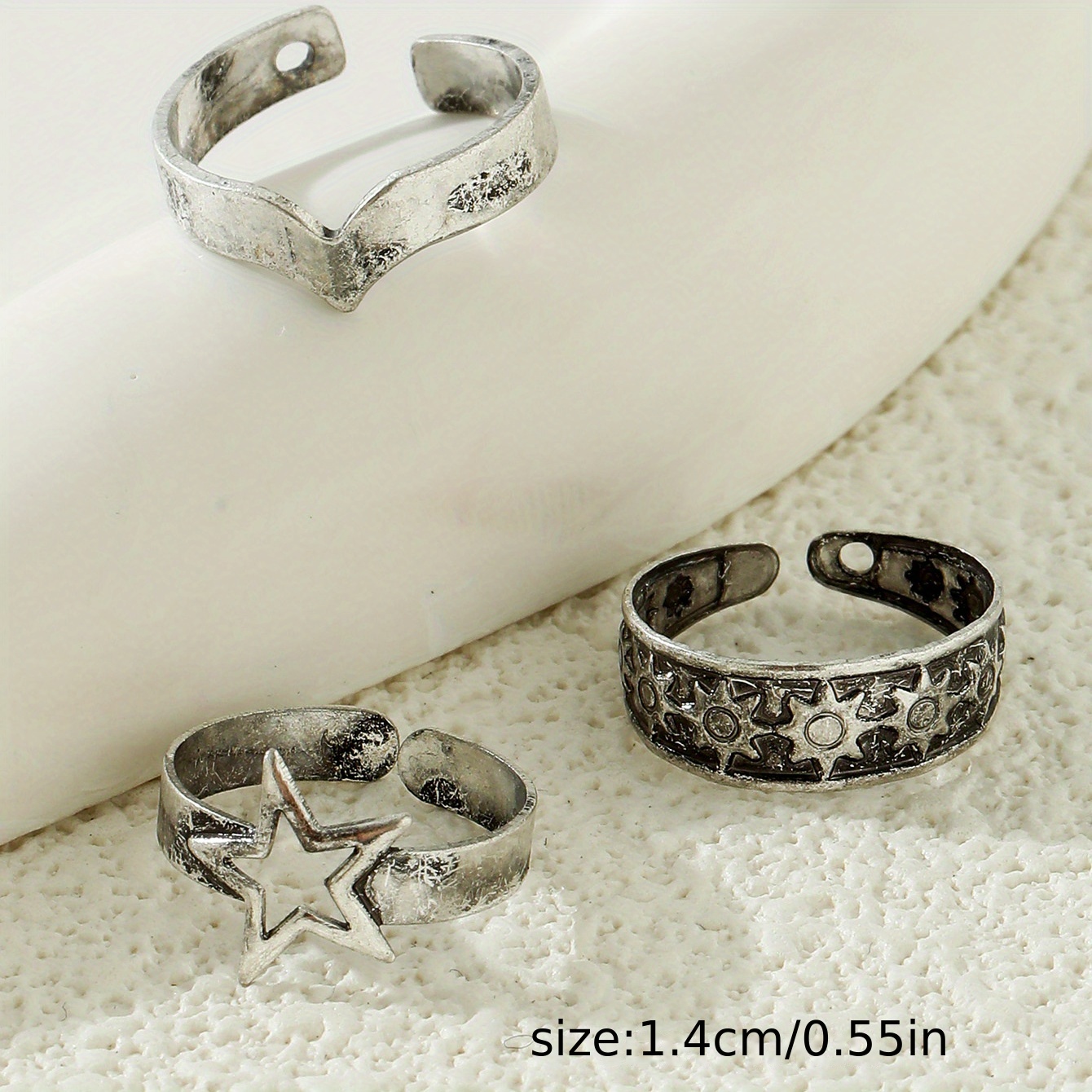 Vintage Style Zinc Alloy Toe Ring Set Sun Star Shape Pattern - Temu