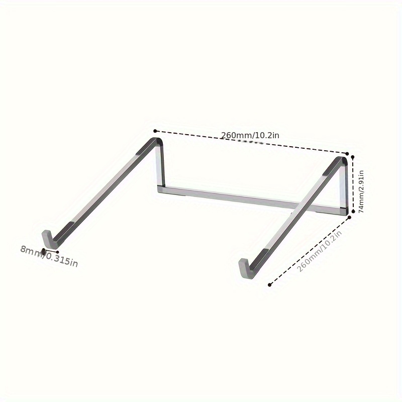 TEMU Aluminum Laptop Stand - Durable, Portable & Adjustable For Use