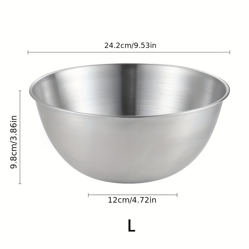 Stainless Steel Mixing Bowl And Basin, Food Grade Household Kitchen Cooking  Basin, Korean Style Rice Mixing, Baking, Egg Beating, Salad Basin, Kitchen  Gadgets, Kitchen Tools - Temu