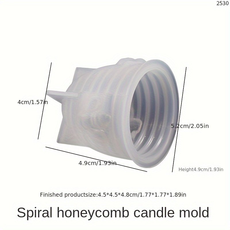 Silicone Mold For A 3d Honeycomb Cylinder Candle, Perfect For Beeswax Soaps And Plaster Resin Gifts