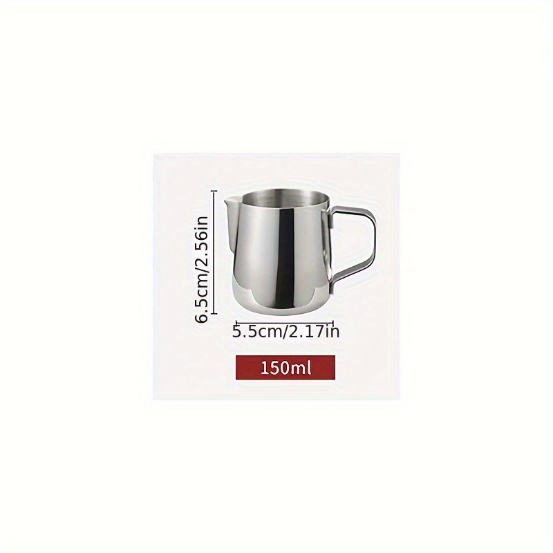 Milk Frothing Pitcher, Stainless Steel Art Creamer Cup Milk Frother Steamer  Cup Stainless Steel Coffee Milk Frothing Cup,Coffee Steaming Pitcher