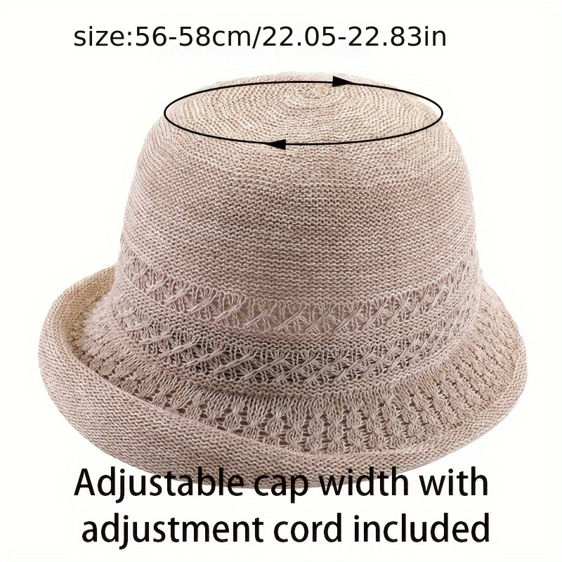 Short Rolled Brim Sun Hat Solid Color Breathable Top Hat - Temu Philippines