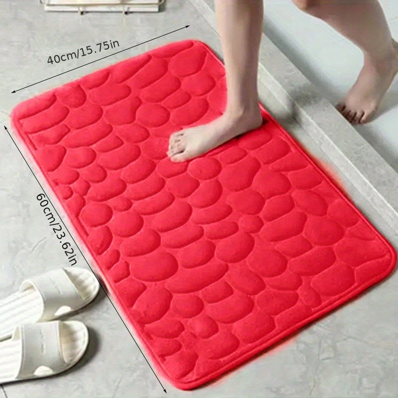 Free Shipping 1pc Bathroom Bath Mat Memory Foam Pad Stone Texture