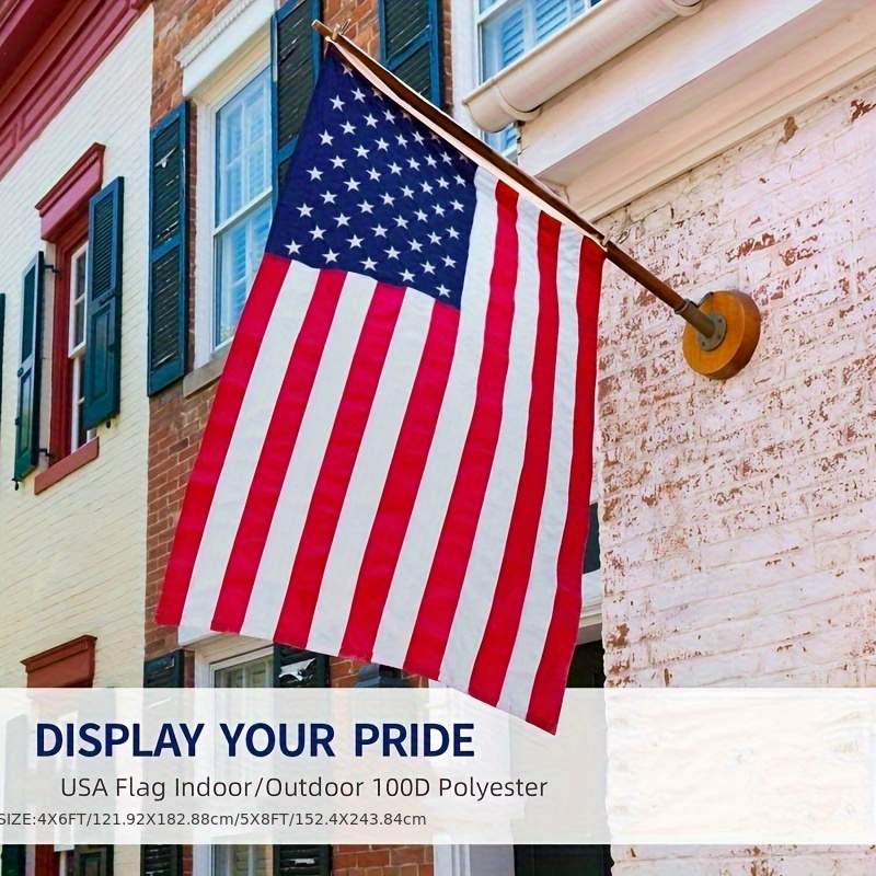 2 Stück USA Plissée-Fähnchenkette – 45x90 Cm, Patriotische Fahne Für 4. Juli, Innen & Außen