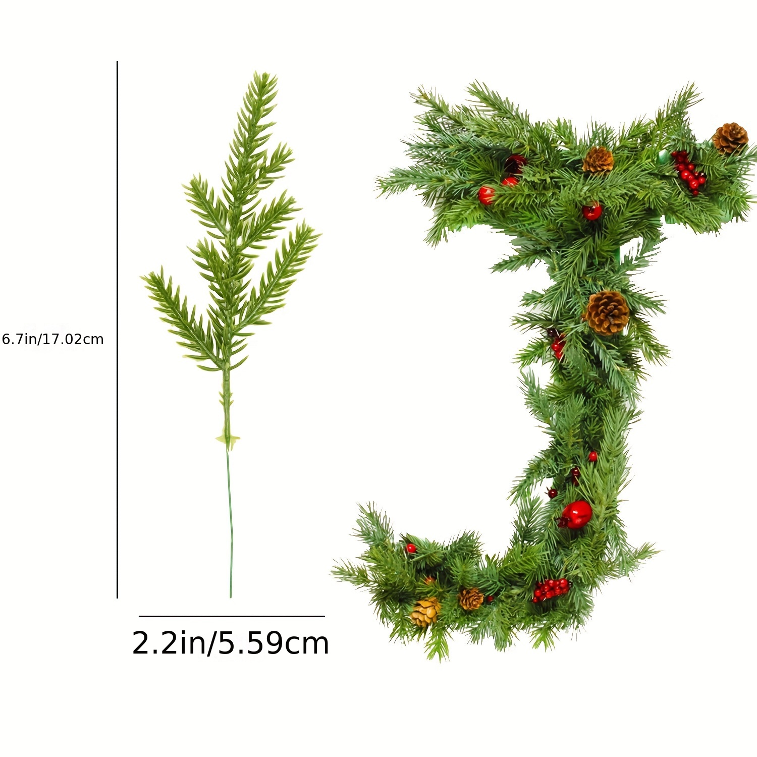 16pcs Artificial Italian Ruscus Greenery Stem, Faux Floral Hanging Greenery  Spray For Wedding Bouquet,Arch,Table Centerpieces And Home Decor