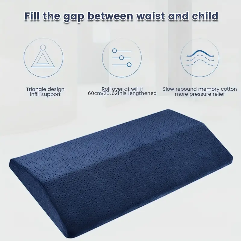 Lumbar Support Pillow Memory Foam Breathable Lengthen Back Support