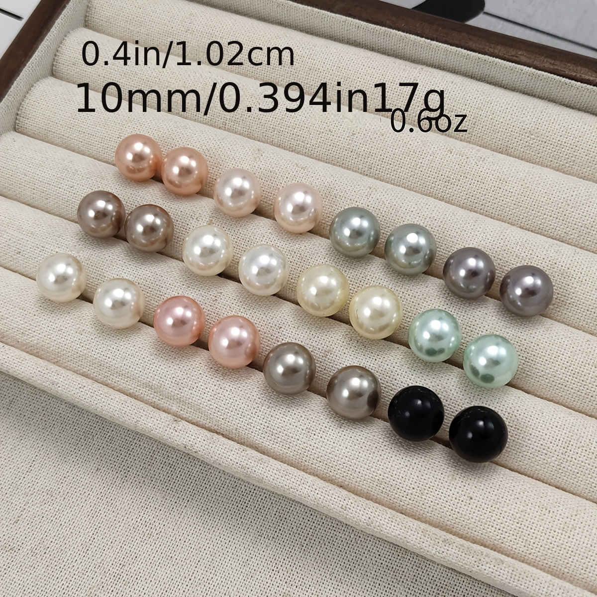 TEMU Set de Aretes de de Perlas, 1 Set de 12 de Aretes de Perlas Multicolor, Versátiles, de Lujo y Fáciles de Usar, Ideales para Vacaciones, y Otras