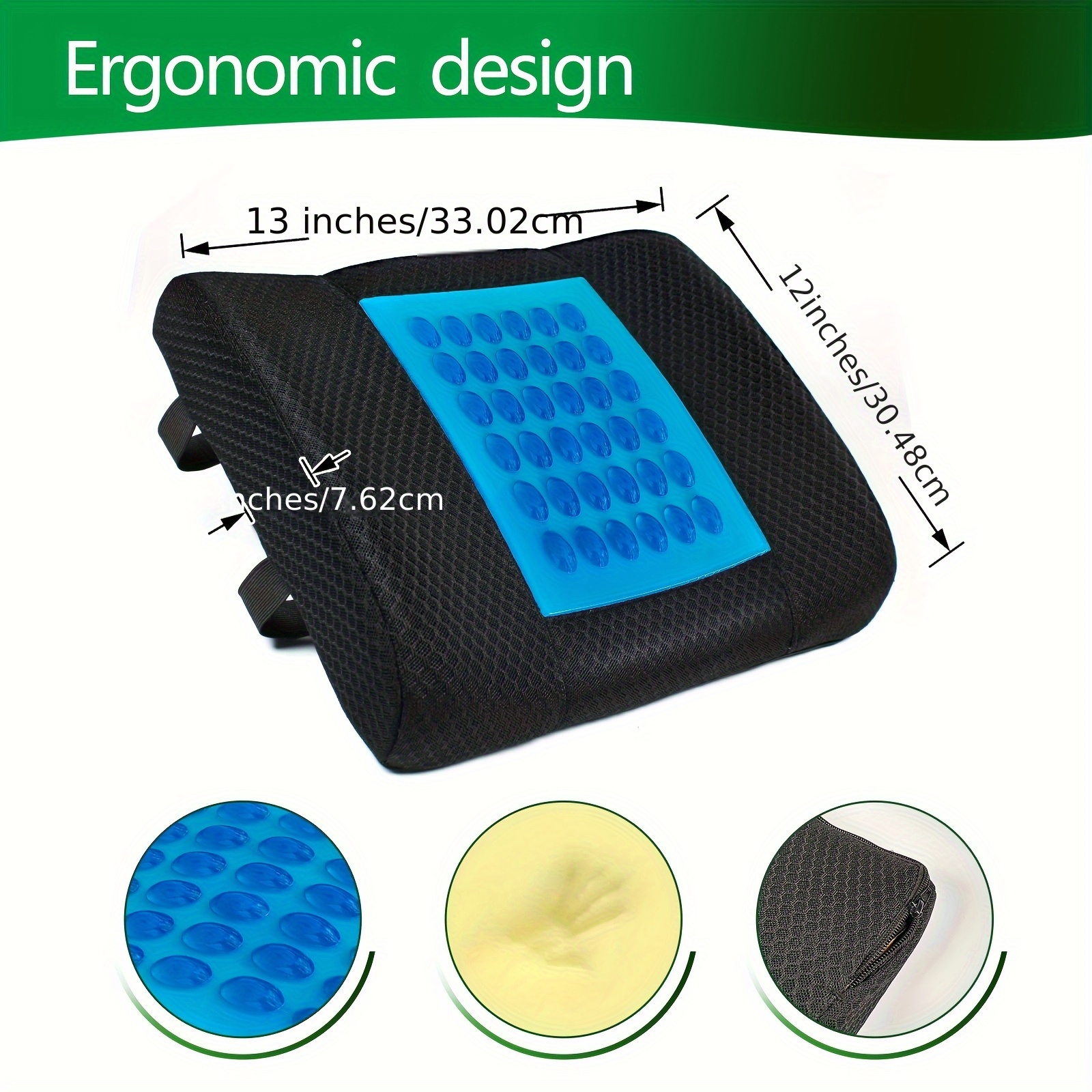luxurious comfortable office chair cushion lumbar support relieving   the waist and back suitable for office chairs backrest chairs wooden chairs car airplane seats thoughtful gift Product details 1