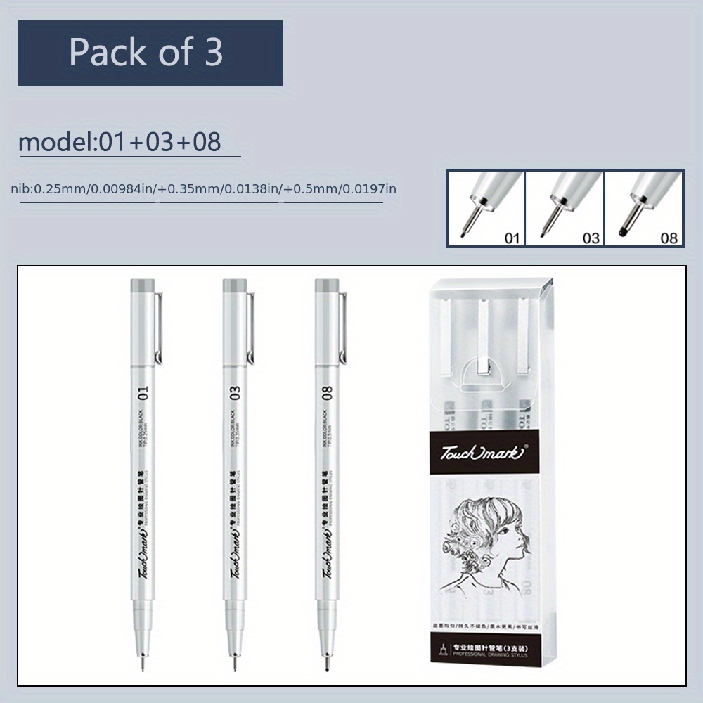 Drawing Needle Pen Set Black Hook Pen, Drawing Pen Line Draft Pen Special  For Art Students Christmas, Halloween, Thanksgiving Gift - Temu Japan