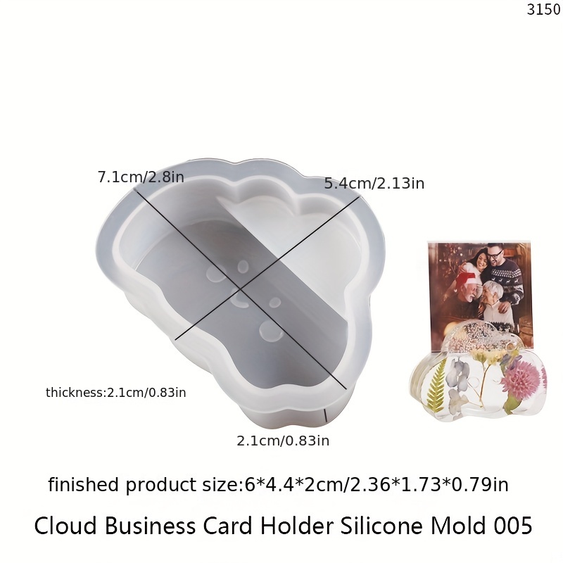 Business Card Display Holder Resin Mold Crystal Epoxy Mold Heart Shaped  Card Holder Stand Silicone Mold for DIY Ornament heart silicone molds for