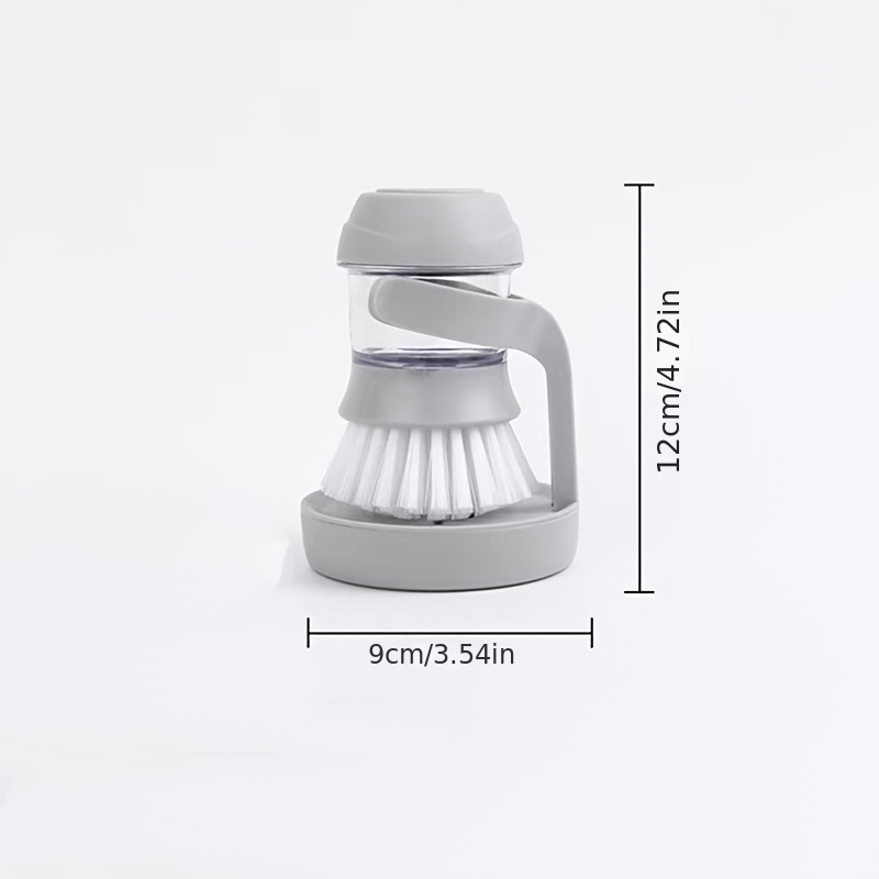 1pc Multi-functional White Laundry Brush With Liquid Dispenser For